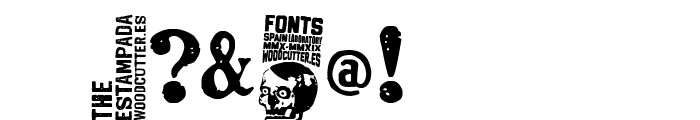 The Estampada Font OTHER CHARS