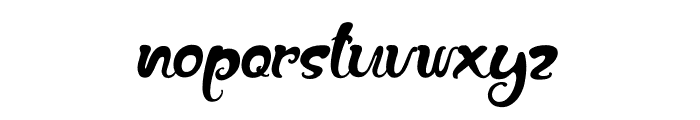 The Fox Tail Regular Font LOWERCASE