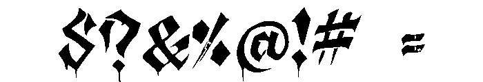 The Golden Blade Font OTHER CHARS