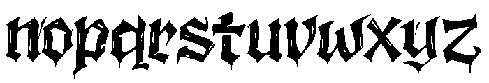 The Golden Blade Font LOWERCASE