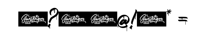 The Gunslinger Waterdrop Font OTHER CHARS