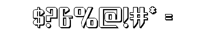 The Immortal 3D Font OTHER CHARS