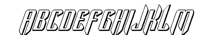 The Immortal 3D1 Font UPPERCASE