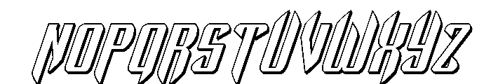 The Immortal 3D1 Font UPPERCASE