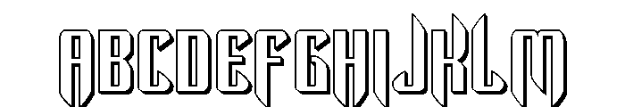 The Immortal 3D Font UPPERCASE