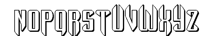 The Immortal 3D Font UPPERCASE