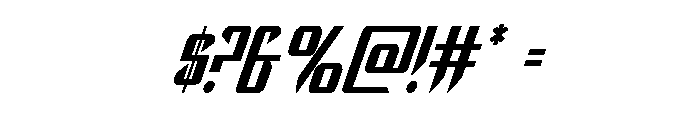 The Immortal Condensed Italic Font OTHER CHARS