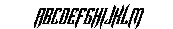 The Immortal Condensed Italic Font UPPERCASE