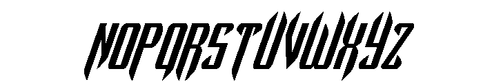 The Immortal Condensed Italic Font UPPERCASE