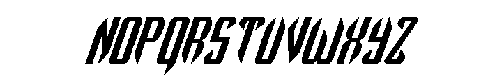 The Immortal Condensed Italic Font LOWERCASE