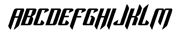 The Immortal Expanded Italic Font UPPERCASE