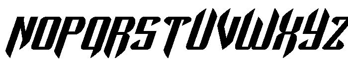 The Immortal Expanded Italic Font UPPERCASE