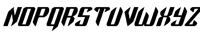 The Immortal Expanded Italic Font LOWERCASE