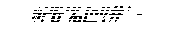 The Immortal Gradient Italic Font OTHER CHARS