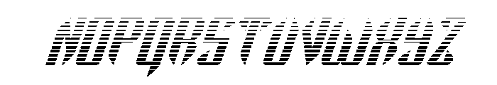 The Immortal Gradient Italic Font LOWERCASE