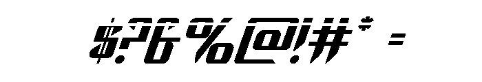 The Immortal Laser Italic Font OTHER CHARS