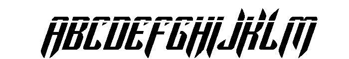 The Immortal Laser Italic Font UPPERCASE