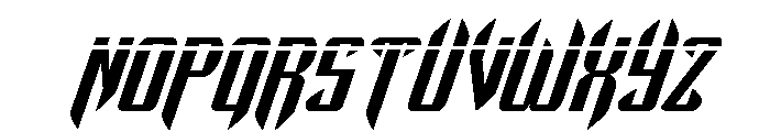 The Immortal Laser Italic Font UPPERCASE