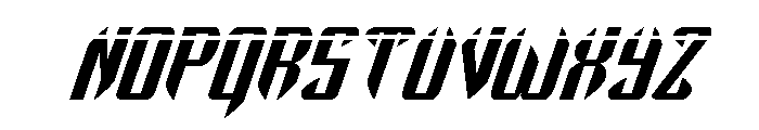 The Immortal Laser Italic Font LOWERCASE