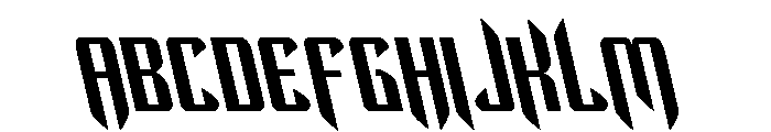 The Immortal Leftalic Font UPPERCASE