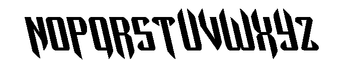 The Immortal Leftalic Font UPPERCASE