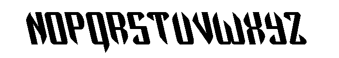 The Immortal Leftalic Font LOWERCASE