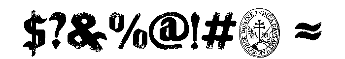 The Inquisition Font OTHER CHARS