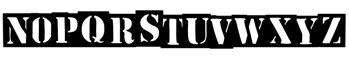 The Invert Stencil Font UPPERCASE