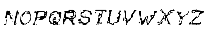 The Lazy Dog Italic Font UPPERCASE