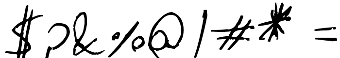 The Left-Handed Cursiva Cursiva Font OTHER CHARS