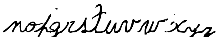 The Left-Handed Cursiva Cursiva Font LOWERCASE