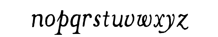The Missus Hand Oblique Font LOWERCASE