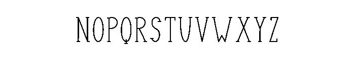 The Notebook Font LOWERCASE