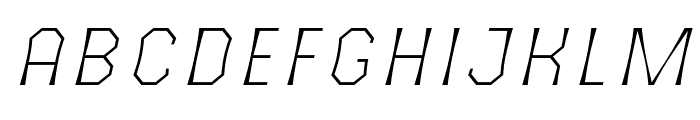 The October Two Light Italic Font UPPERCASE