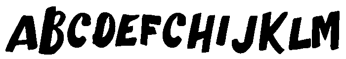 The Scary Movie Font UPPERCASE