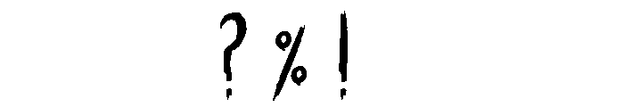 The Screaming Font OTHER CHARS
