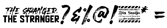 The Stranger Personal Use Only Font OTHER CHARS