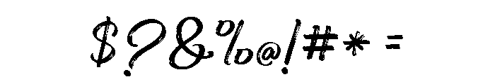 TheKillerWayFreePersonalUse-Scr Font OTHER CHARS