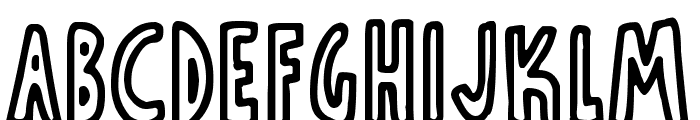 Thin Toon Outlines Font UPPERCASE