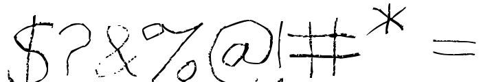 ThinPencilHandwriting Font OTHER CHARS