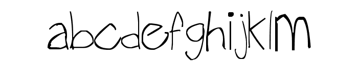 Thinnagins handwriting Font LOWERCASE