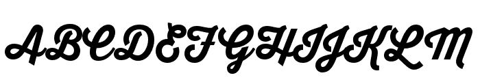 Thirsty Script Extrabold Demo Font UPPERCASE