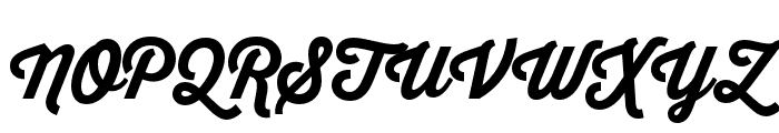 Thirsty Script Extrabold Demo Font UPPERCASE