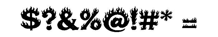 This is Fire Font OTHER CHARS