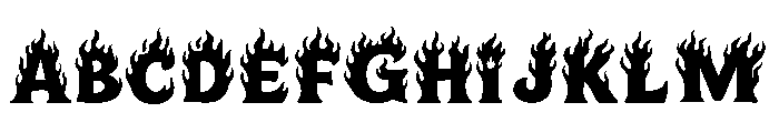 This is Fire Font UPPERCASE