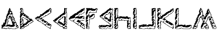 Thors Hammer Carved Font LOWERCASE