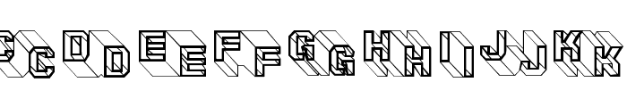 ThreeDeeTwoBeta Font LOWERCASE