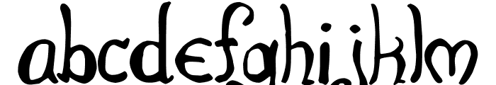 Throrian Commonface Font LOWERCASE