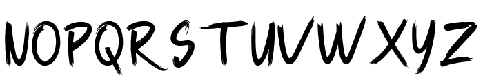 Thunder Brush Font UPPERCASE
