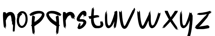Thunder Brush Font LOWERCASE
